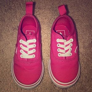 Vans Low Top Pink Sneakers, Size 7c